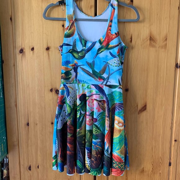 BlackMilk BIRDS OF PARADISE skater dress S - Picture 2 of 3